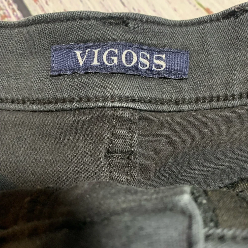 Vigoss Distressed Black Denim Shorts. The Chelsea short. Size 25.